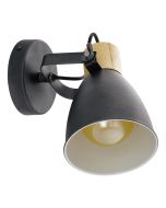 Σποτ Μονόφωτο 140xH200mm 1xE27 Μέταλλο Ανθρακί -Ξύλο Eglo Coswarth 99074