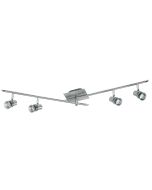 Σποτ Τετράφωτο 4xGU10 920x120xH180mm Νίκελ Ματ & Χρώμιο Viokef Cha-Cha 462200