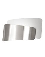 Φωτιστικό Απλίκα Επίτοιχη  Μέταλλο Νίκελ, Πλαίσιο Λευκό Γυαλί Fabas Luce Slane 3177-21-178