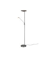 Φωτιστικό Δαπέδου Nickel Mat 30xH180cm Led 30w 2700-3000-4000K 3500lm Trio Lighting Brantford 425610207