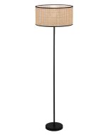 Φωτιστικό Επιδαπέδιο Ø400xY220xY1500mm 1xE27 Μαύρο-Ράταν Φυσικό Viokef Gheisa 4285700