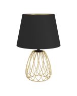 Φωτιστικό Επιτραπέζιο D19xH45cm 1xE27 Μαύρο-Ορείχαλκος Eglo Jazminia 390039