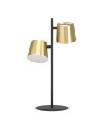 Φωτιστικό Επιτραπέζιο Πορτατίφ D18xH50,5cm Μέταλλο Μαύρο-Ορείχαλκος 2xGU10 3000K 400lm Eglo Altamira 39986