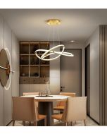 Φωτιστικό Κρεμαστό 60x60x100cm Αλουμίνιο Χρυσαφί Led 96w 3CCT 3000-4000-6500K SE LED 60 ANITA PENDANT GOLD HOMELIGHTING 77-50455