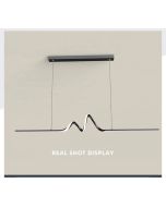 Φωτιστικό Κρεμαστό Led 100x20x18cm 18w 3CCT 3000-4000-6500K Αλουμίνιο Μαύρο Ματ Homelighting Palms 77-50456