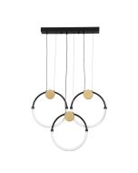 Φωτιστικό Κρεμαστό Ράγα Τρίφωτη L630xH1545mm Led 29w 1809lm 3000K Χρυσαφί-Μαύρο Viokef Briana 4314900