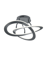 Φωτιστικό Οροφής Antracite 53xH23cm LED 40w 3000K 5200lm Switch Dimmer Trio Lighting Oakland 621710142