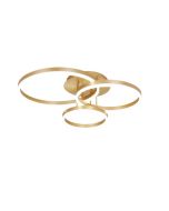 Φωτιστικό Οροφής Χρυσό Ματ 77x60cm Τηλεχειριστήριο LED 76w 3000-6000Κ  Sun Light C88059/3