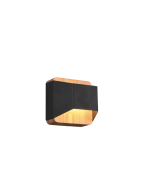 Φωτιστικό Τοίχου Μαύρο 12x12cm LED 4,3w 3000K 430lm Switch Dimmer Trio Lighting Arino 224810132