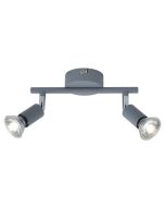 ΣΠΟΤ ΚΙΝΗΤΟ ΜΕΤΑΛΛΟ 2ΦΩΤΟ 2XGU10 Max 7W 220X80X125mm ΓΚΡΙ ARTE ILLUMINA VORRAS Eurolamp 145-25244