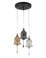 PDC 723-3 3/Φ ΡΟΖΕΤΑ ΜΕ ΓΥΑΛΙΝΕΣ ΚΑΜΠΑΝΕΣ Ι LED-3Χ5W  ΜΕ ΔΙΑΚΟΣΜΗΤΙΚΟ ΚΡΥΣΤΑΛΛΟ ARlight 0104614