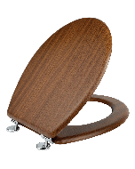 Κάλυμμα Λεκάνης WC Bαρέως Τύπου MDF Ρουστίκ Καρυδί 43-48x37cm Οπές 11-20cm Elvit 0129