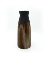 ΒΑΖΟ ΞΥΛΙΝΟ ΜΑΥΡΟ-ΚΑΦΕ 14x37cm Eurolamp 819-00406
