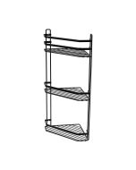 Εταζέρα 3 Θέσεων 34*27 εκ. Γωνιακή Μέταλλο Μαύρο Ματ  Ecocasa Elegant 02-6488