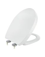 Κάλυμμα Λεκάνης WC 36,5x43-46cm Οπές 14-16cm Αποσπώμενο Soft Close Βακελιτικό Λευκό Elvit 0203 