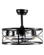 CFC 9508  ΠΛΑΦΟΝΙΕΡΑ ΑΝΕΜΙΣΤΗΡΑΣ ΜΕΤΑΛΛΙΚΟ ΜΑΥΡΟ 4XE-27 O ΑΝΕΜΙΣΤΗΡΑΣ 30W ARlight 0334009