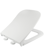 Κάλυμμα Λεκάνης Slim Soft Close Λευκό Πλαστικό Τετράγωνο Οπές 8-18εκ. Μ40-45 εκ. Π34,5εκ.Yakut 0344