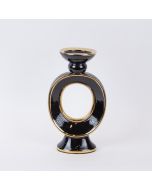 ΚΗΡΟΠΗΓΙΟ ΚΕΡΑΜΙΚΟ ΜΑΥΡΟ-ΧΡΥΣΟ 16.8x10.5x29.3cm Eurolamp 752-25057