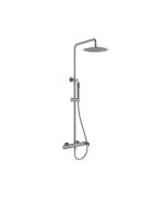 Orabella Aspen Gun metal light - Στήλη ντουζ με στρόγγυλη κεφαλή Φ250 10453