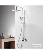 Μπαταρία Ντουζιέρας με Κεφαλή και Κολώνα ρυθμιζόμενου ύψους Quadra Chrome 144065-100