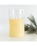 ΚΕΡΙ ΜΠΑΤΑΡΙΑΣ ΜΕ 3 ΚΙΝΟΥΜΕΝΕΣ ΦΛΟΓΕΣ, ΜΕ ΓΥΑΛΙ, ΜΕ ΧΡΟΝΟΔΙΑΚΟΠΤΗ, 15x25cm Eurolamp 147-15087