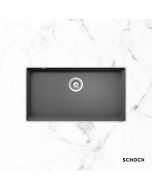 Νεροχύτης Κουζίνας Γρανίτη Mono Υποκαθήμενος 83,8x46,9 Schock Cristadur Silverstone Granite 15090U-1442