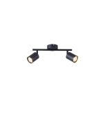 ΣΠΟΤ ΜΕΤΑΛΛΟ 2ΦΩΤΟ 2XGU10 Max 7W 300X130mm ΜΑΥΡΟ ARTE ILLUMINA OLYMP Eurolamp 145-25221