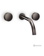 Μπαταρία Νιπτήρα Τοίχου 3 οπών Eletta Tecno Eurorama Black Brushed 167901-410