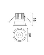 GAME TRIM ROUND 11W 3000K WH WH Ideal Lux 192291