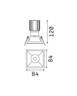 GAME TRIM SQUARE 11W 3000K BK BK Ideal Lux 192383