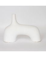 ΒΑΖΟ ΚΕΡΑΜΙΚΟ ΑΣΠΡΟ 34x10x25cm Eurolamp 752-20141