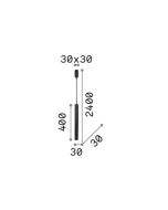 ULTRATHIN SP D040 SQUARE ON-OFF BIANCO Ideal Lux 194189