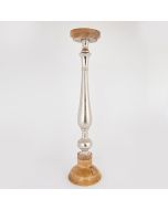 ΚΗΡΟΠΗΓΙΟ ΞΥΛΟ-ΜΕΤΑΛΛΟ ΦΥΣΙΚΟ- ΑΣΗΜΙ 17x17x74cm Eurolamp 752-23025