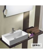 Νιπτήρας Πορσελάνης Tetra 60x35 (1 οπή) SEREL White 2046-300