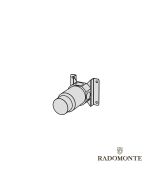 Εκτροπέας εντοιχισμού (εσωτερικό τμήμα) 2 εξόδων Radomonte Brushed Inox INC10-S