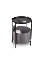 Βοηθητικό Τραπεζάκι Στρογγυλό Ø45xY61cm Μέταλλο Μαύρο Mirrors & More Sue 2080102