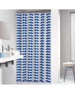 Whale 180x200 blue κουρτίνα μπάνιου πλαστική Sealskin  210971324