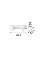 RUDY AP2 ROUND NERO Ideal Lux 229034