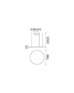 ORACLE SLIM SP D070 ROUND 3000K ON-OFF WH Ideal Lux 229485