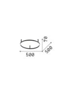 ORACLE SLIM PL D050 ROUND 3000K ON-OFF BK Ideal Lux 265988