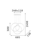FRAME SP CERCHIO NERO 3000K Ideal Lux 269337