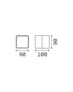 OMEGA AP SQUARE ANTRACITE 4000K Ideal Lux 285511