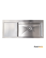 Νεροχύτης Κουζίνας Ανοξείδωτος Squadro 116x51 Fortinox Inox Λείο Left 29115L-110