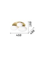 NINFEA PL3 OTTONE Ideal Lux 293660