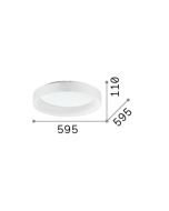 ZIGGY PL D060 BIANCO Ideal Lux 293790