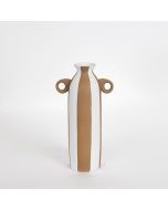 ΒΑΖΟ ΚΕΡΑΜΙΚΟ ΛΕΥΚΟ - ΚΑΦΕ 18.6x 10.2x31.8cm Eurolamp 752-20206