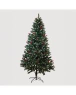 ΔΕΝΤΡΟ ΚΕΔΡΟΣ, ΧΙΟΝΙΣΜΕΝΟ ΜΕ ΚΟΥΚΟΥΝΑΡΙΑ ΚΑΙ BERRIES 210cm Eurolamp 600-30657