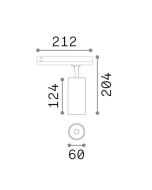FOX TR 3-PHASE 15W CRI90 3000K 1-10V WH Ideal Lux 302560