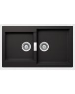 Νεροχύτης Ένθετος 86x50cm Ερμάριο 90cm Γρανίτης Nero Schock Cristalite Manhattan 30290-1401