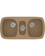 Νεροχύτης Κουζίνας Συνθετικός Granite Celtic Stone 97x51cm Ένθετος σε ερμάριο 100cm 3 Γούρνες Sanitec Natura 303-46-Granite-Celtic-Stone